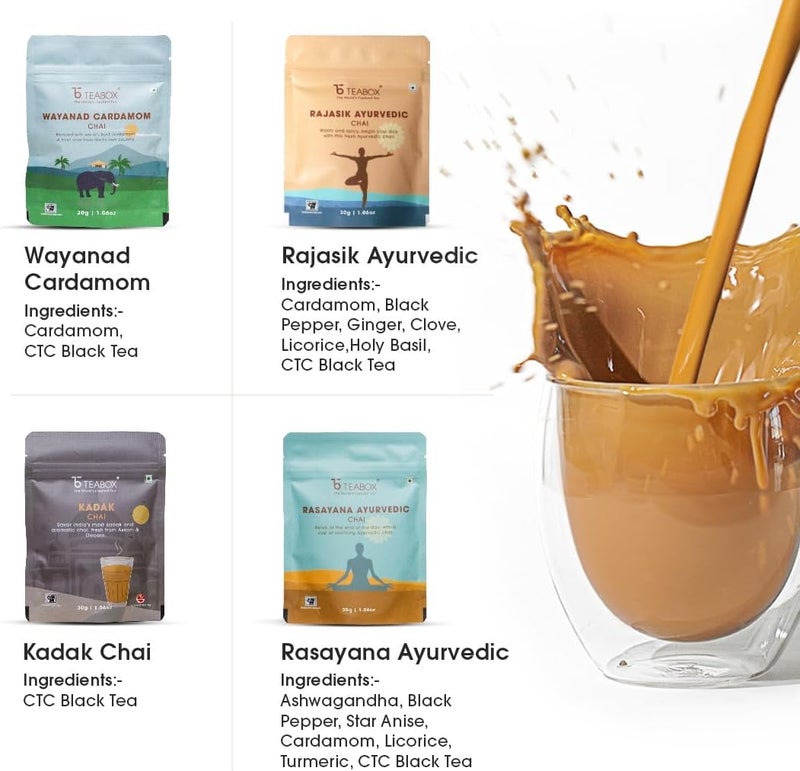 Teabox Premium Authentic Indian Spiced Chai Tea Trial Pack - 20 Exotic Varieties, 600g - Image 5